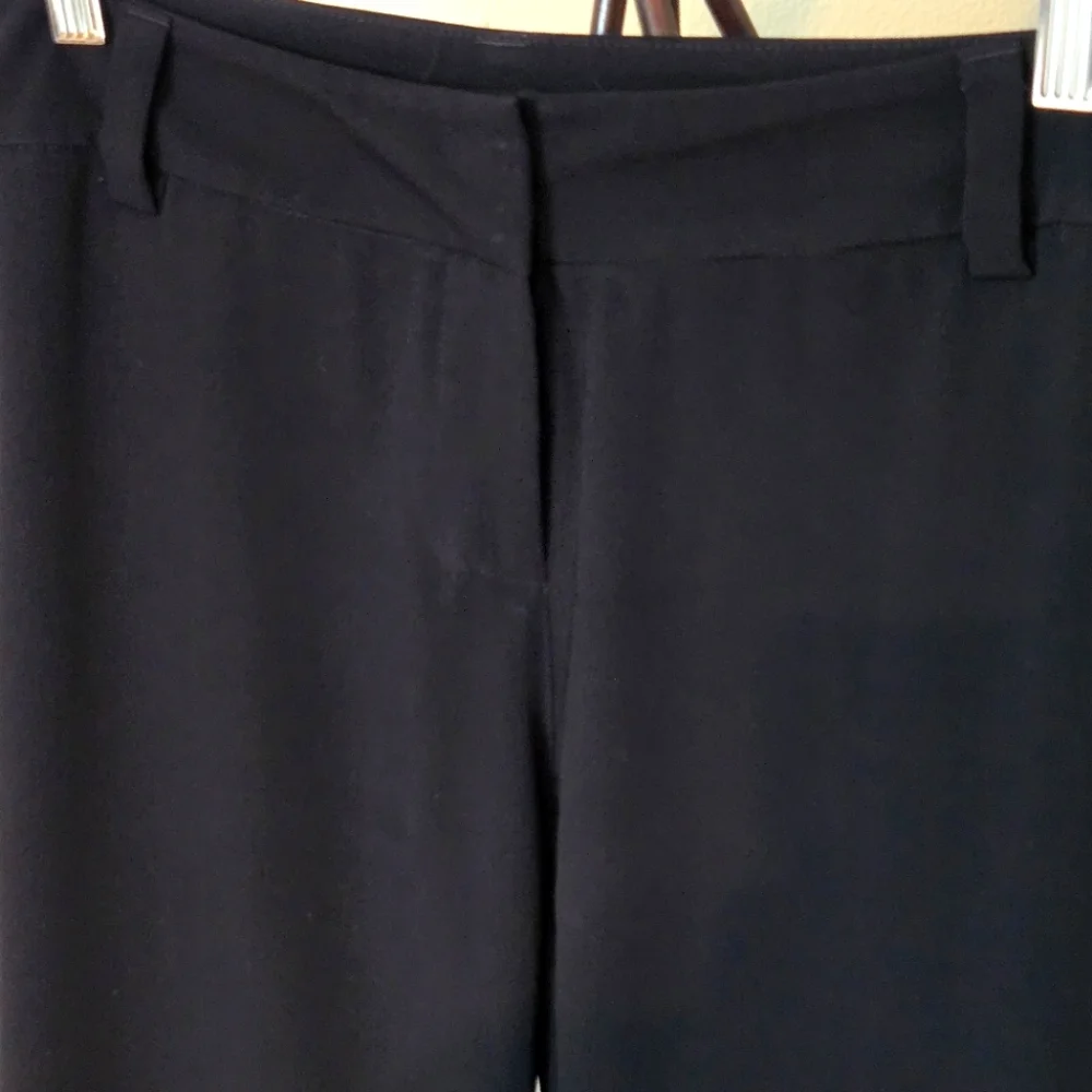 Eileen Fisher Petite Black Dress Pants, Straight-Leg, Zip Front, 4 Pockets 78121 - Picture 3 of 8